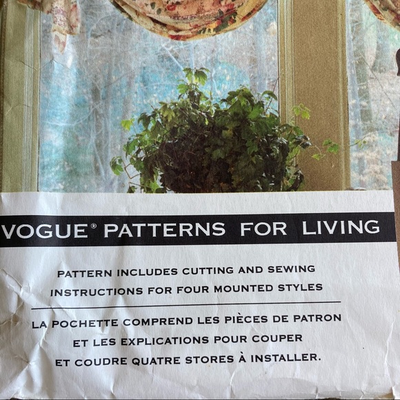Vogue Pattern for Living Vintage Sewing Roman Shade 1993 4 Styles and Sizes - Picture 6 of 6